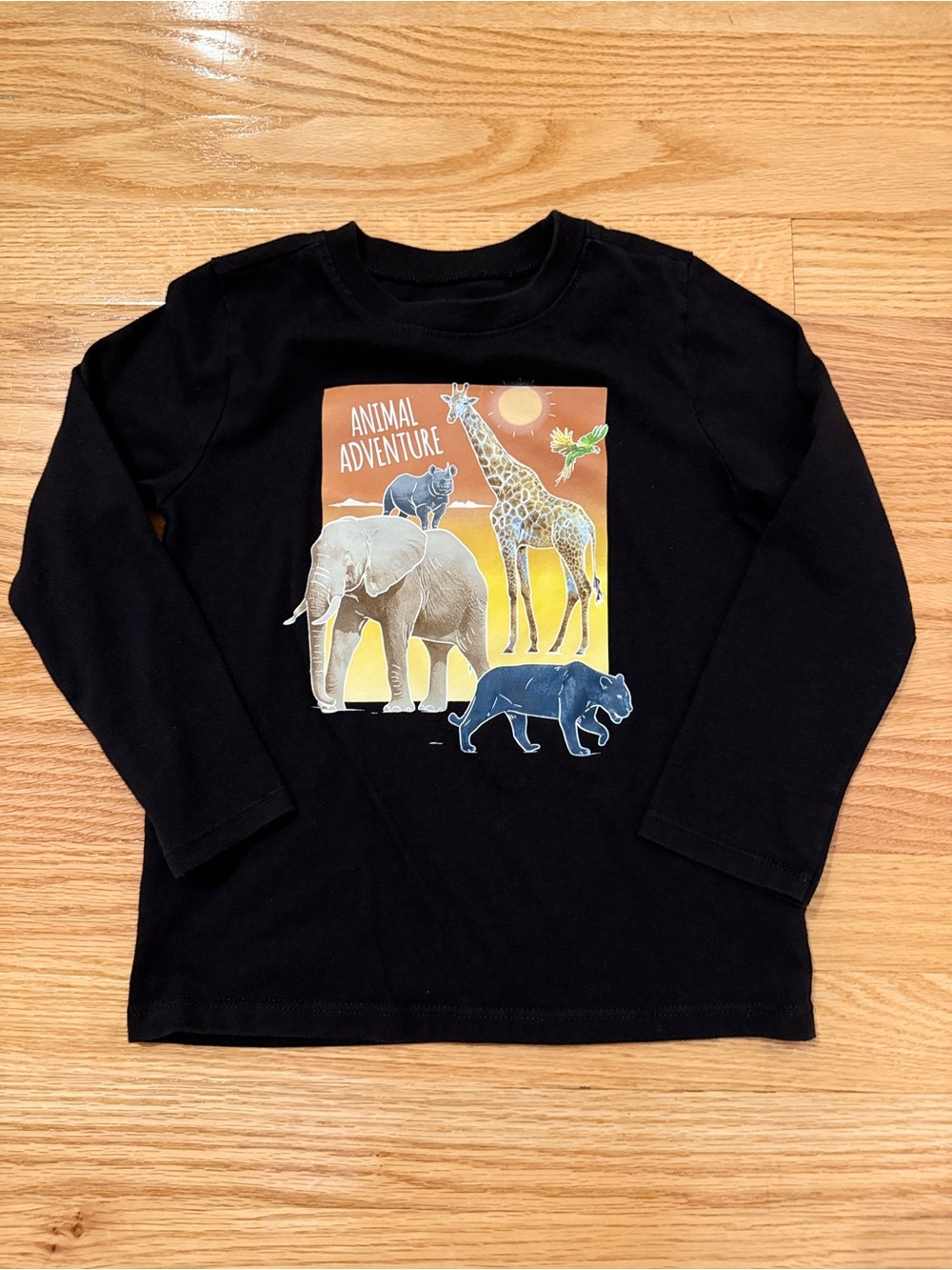 Garanimals Black Animal Adventure Long Sleeve Tee